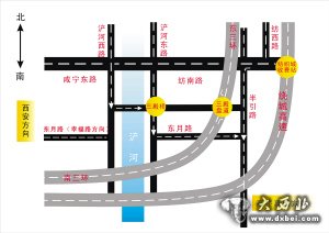 　　交通线路示意图